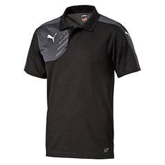 Puma Mestre Short Sleeve Black Collared Mens Polo Shirt 654371 03