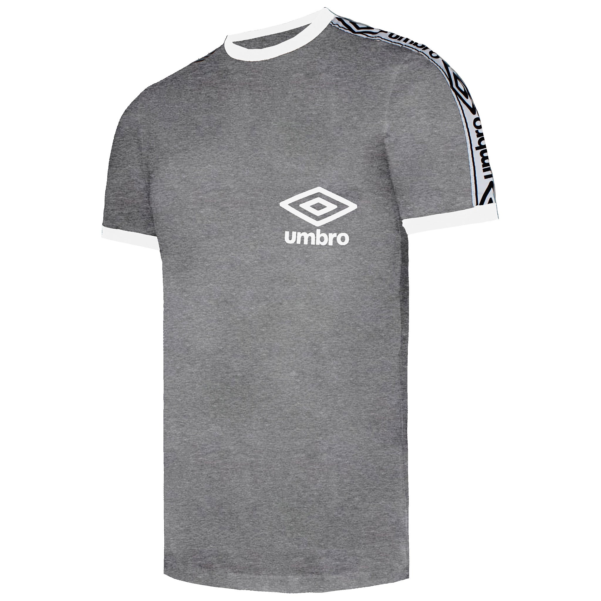 Umbro Taped Ringer Mens Grey T-Shirt