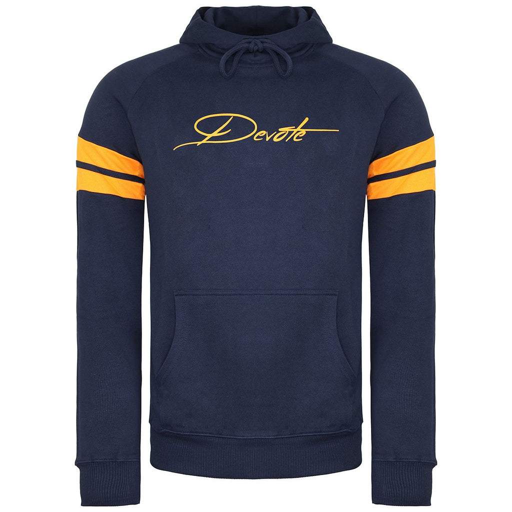 Devote London Hector Mens Navy/Orange Hoodie