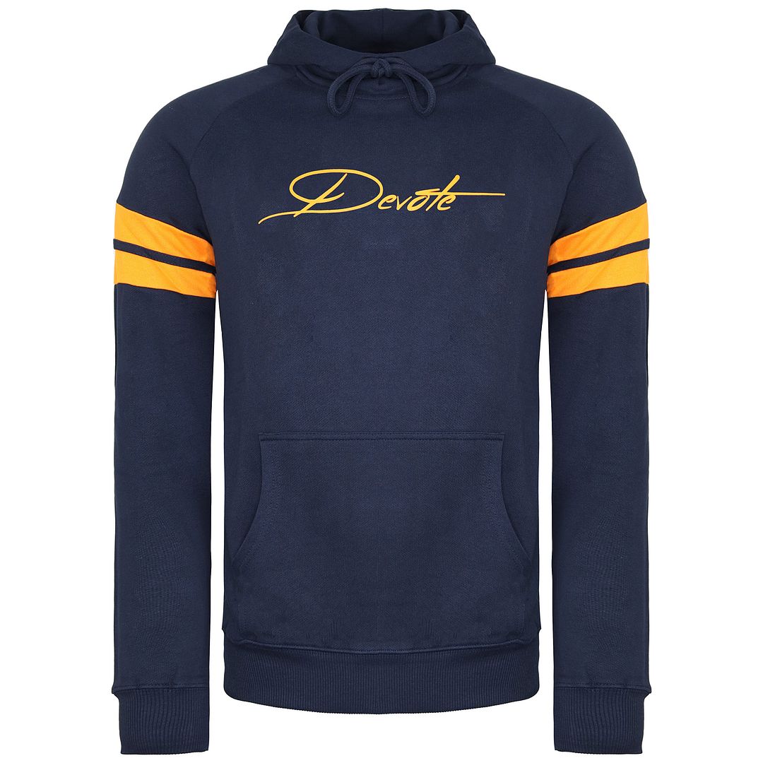 Devote London Hector Mens Navy/Orange Hoodie