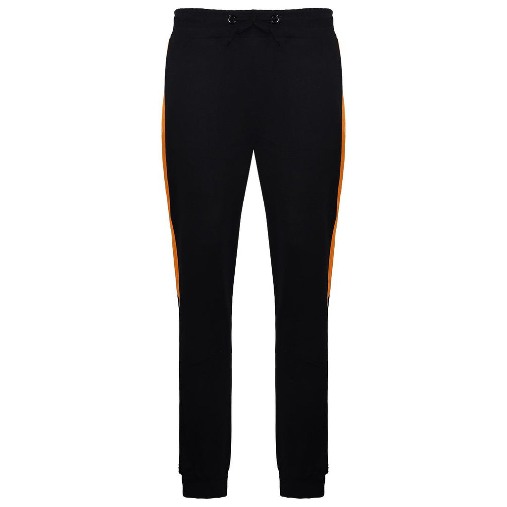 Devote London Ronnie Mens Black/Orange Track Pants