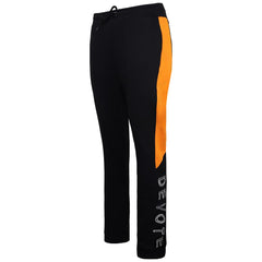 Devote London Ronnie Mens Black/Orange Track Pants