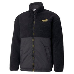 Puma Essentials+ Mens Black Sherpa Jacket