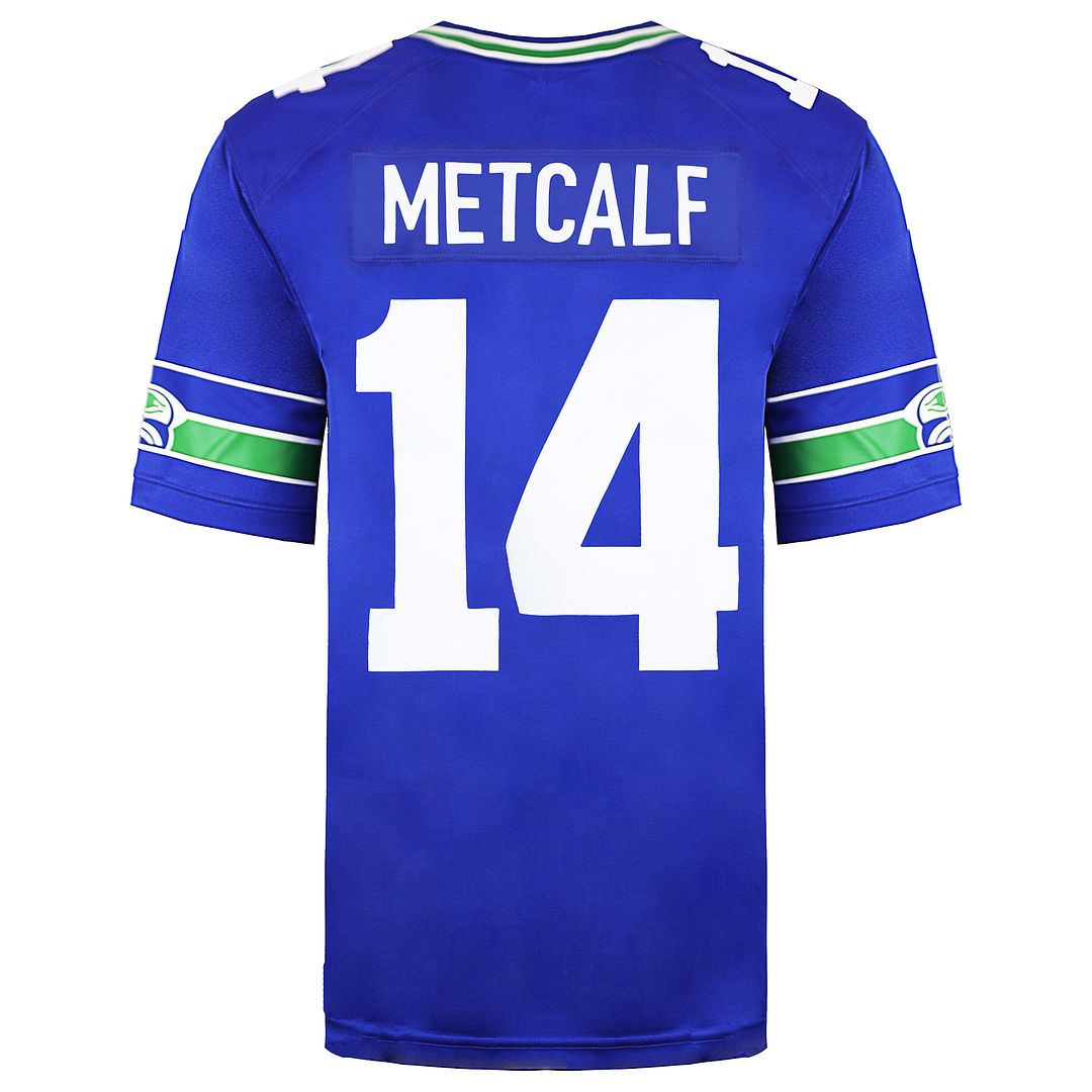 Nike NFL Seattle Seahawks 14 DK Metcalf Mens Blue Jersey