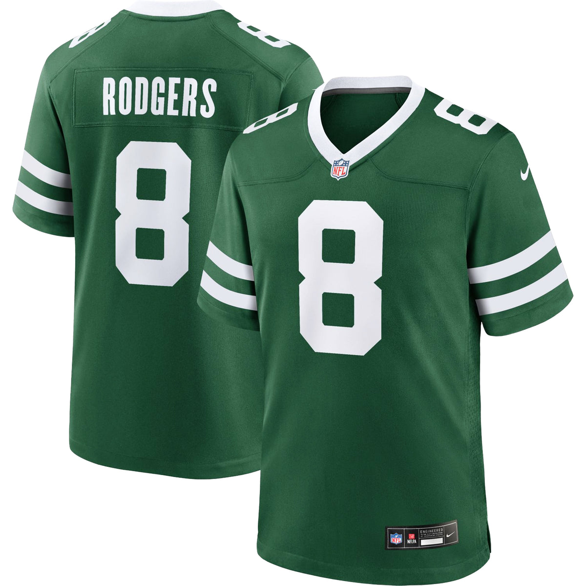 Nike NFL New York Jets 8 Rodgers Home Game Jersey