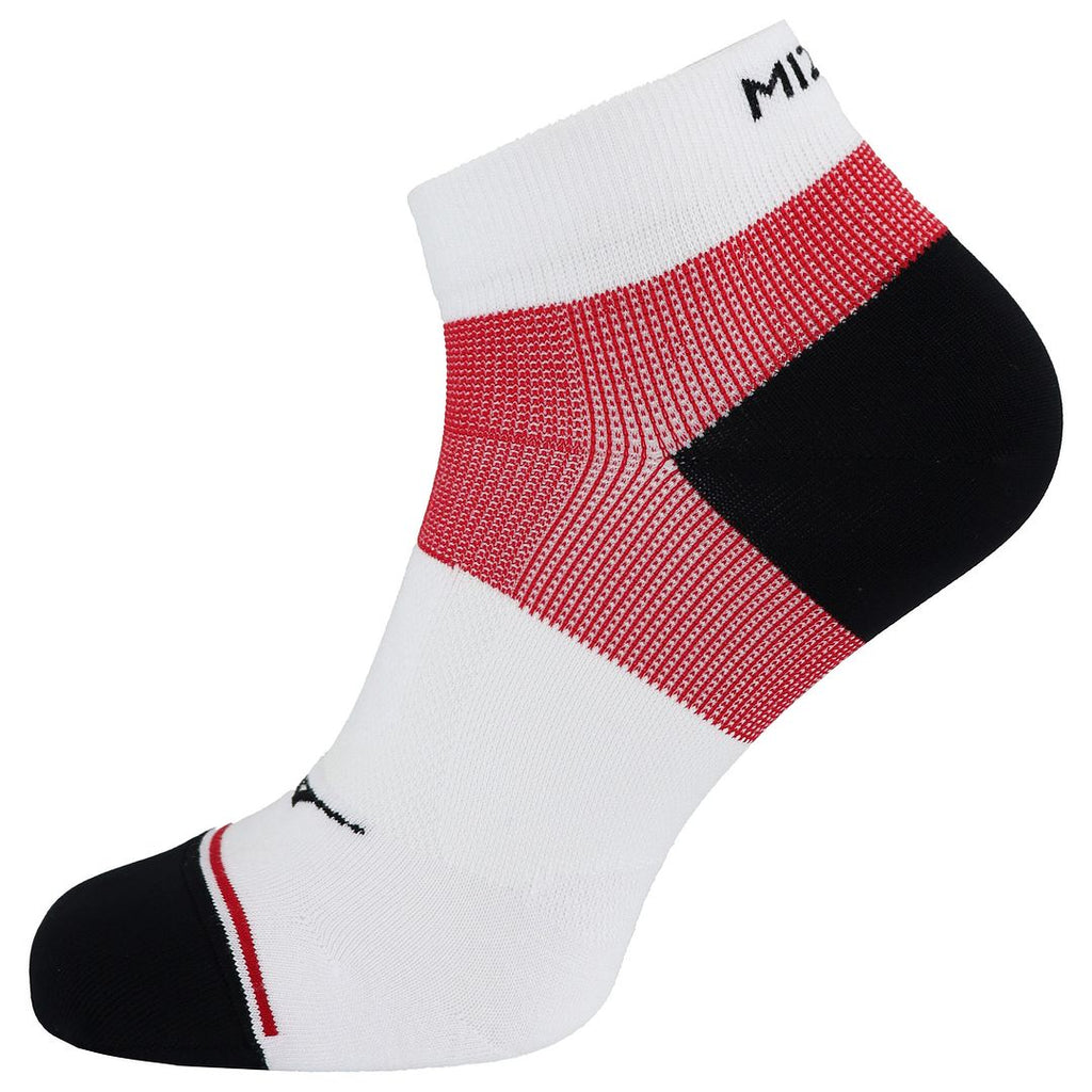 Mizuno Support Mid Mens White/Red Running Socks