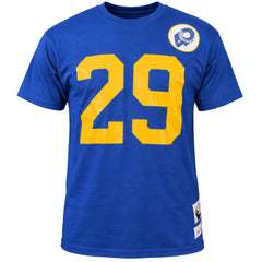 Mitchell & Ness NFL Los Angeles Rams #29 Dickerson Mens Blue T-Shirt