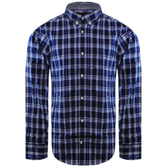 Eden Park Paris Checkered Mens Blue Shirt