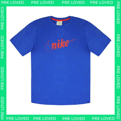 Nike Logo Mens Blue T-Shirt - Marks