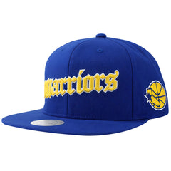 Mitchell & Ness NBA Golden State Warriors Old English Faded Blue Cap