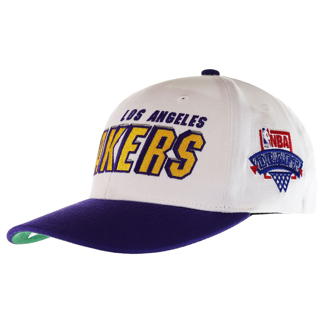 Mitchell & Ness Draft Day 96 Los Angeles Lakers Mens White Cap