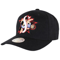 Mitchell & Ness NBA Philadelphia 76ers Letterman 110 Black Cap