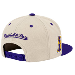 Mitchell & Ness NBA Los Angeles Lakers Sail 2 Tone Off White Cap