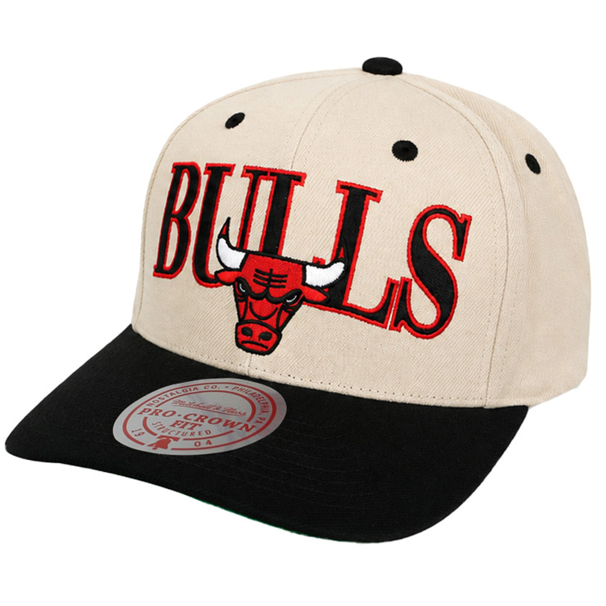 Mitchell & Ness NBA Chicago Bulls Off The Crown Off White Cap