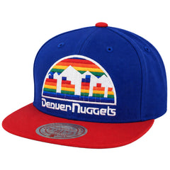 Mitchell & Ness NBA Denver Nuggets Wool 2 Tone Blue/Red Cap