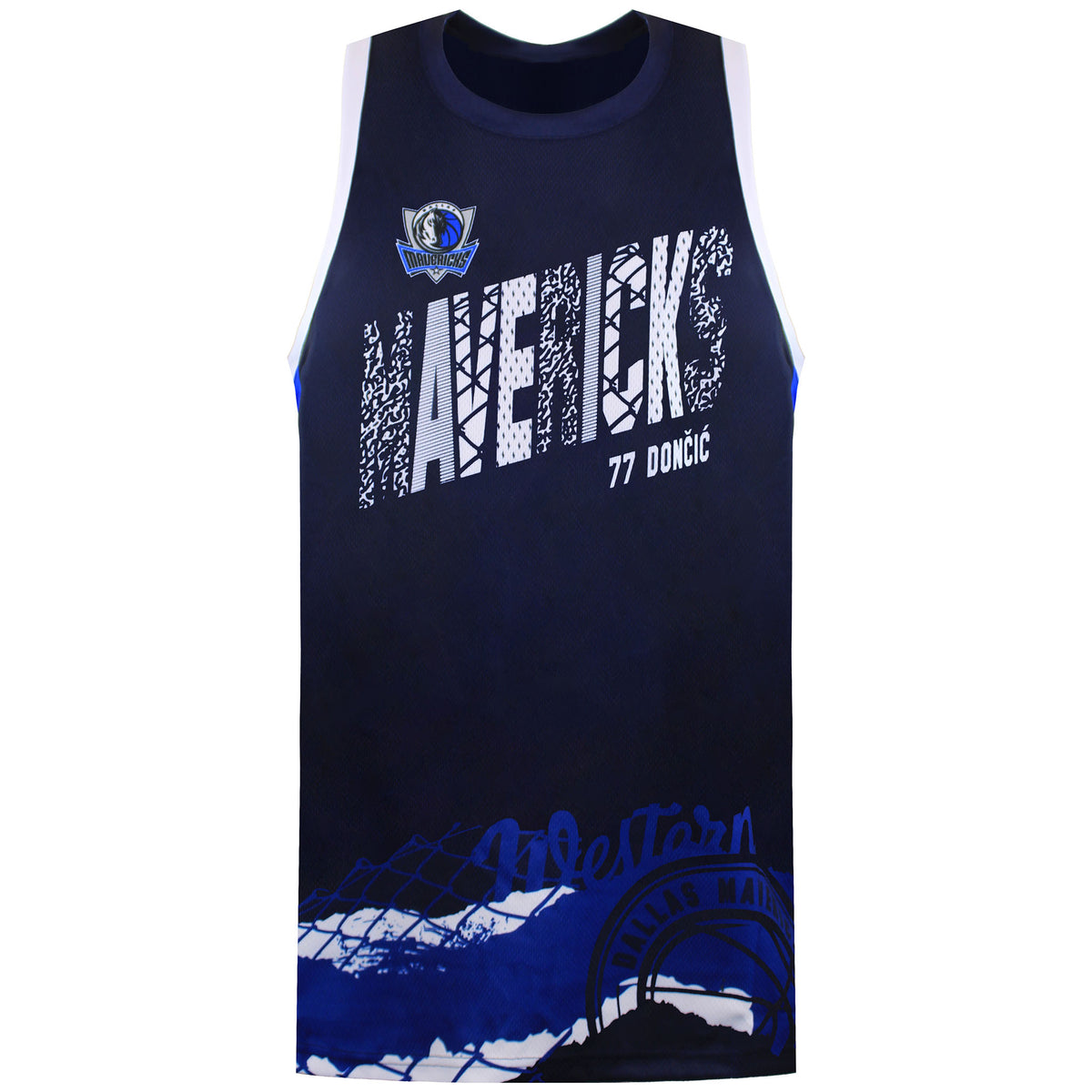 NBA Dallas Mavericks 77 Luka Doncic Mens Fast Break Shooter Vest