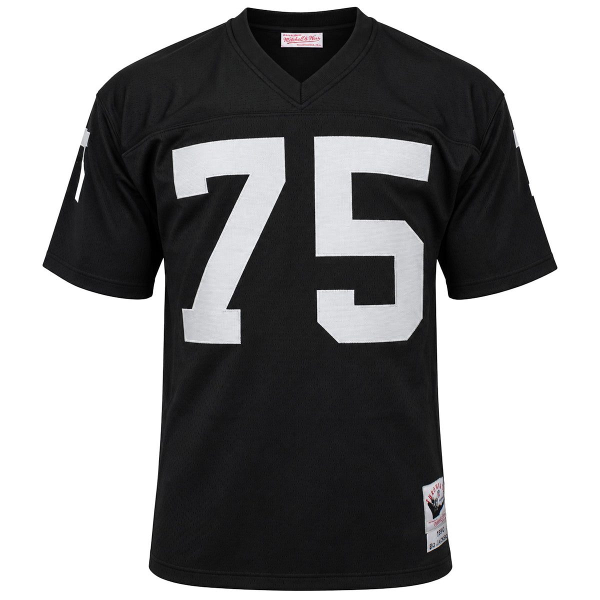 Mitchell & Ness NFL Los Angeles Riders #75 Long Mens Black Jersery