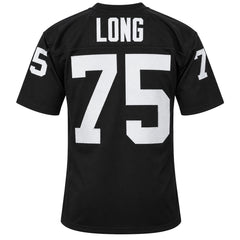 Mitchell & Ness NFL Los Angeles Riders #75 Long Mens Black Jersery
