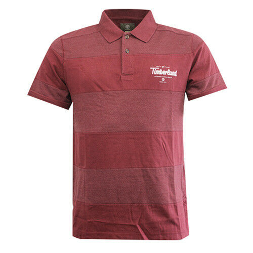 Timberland Earthkeepers Burgundy Panel Cotton Mens Polo Top Shirt 7325J 211 R21H