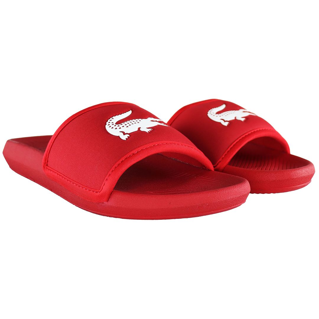 Lacoste Croco SLide 119 3 CMA Mens Red Sliders