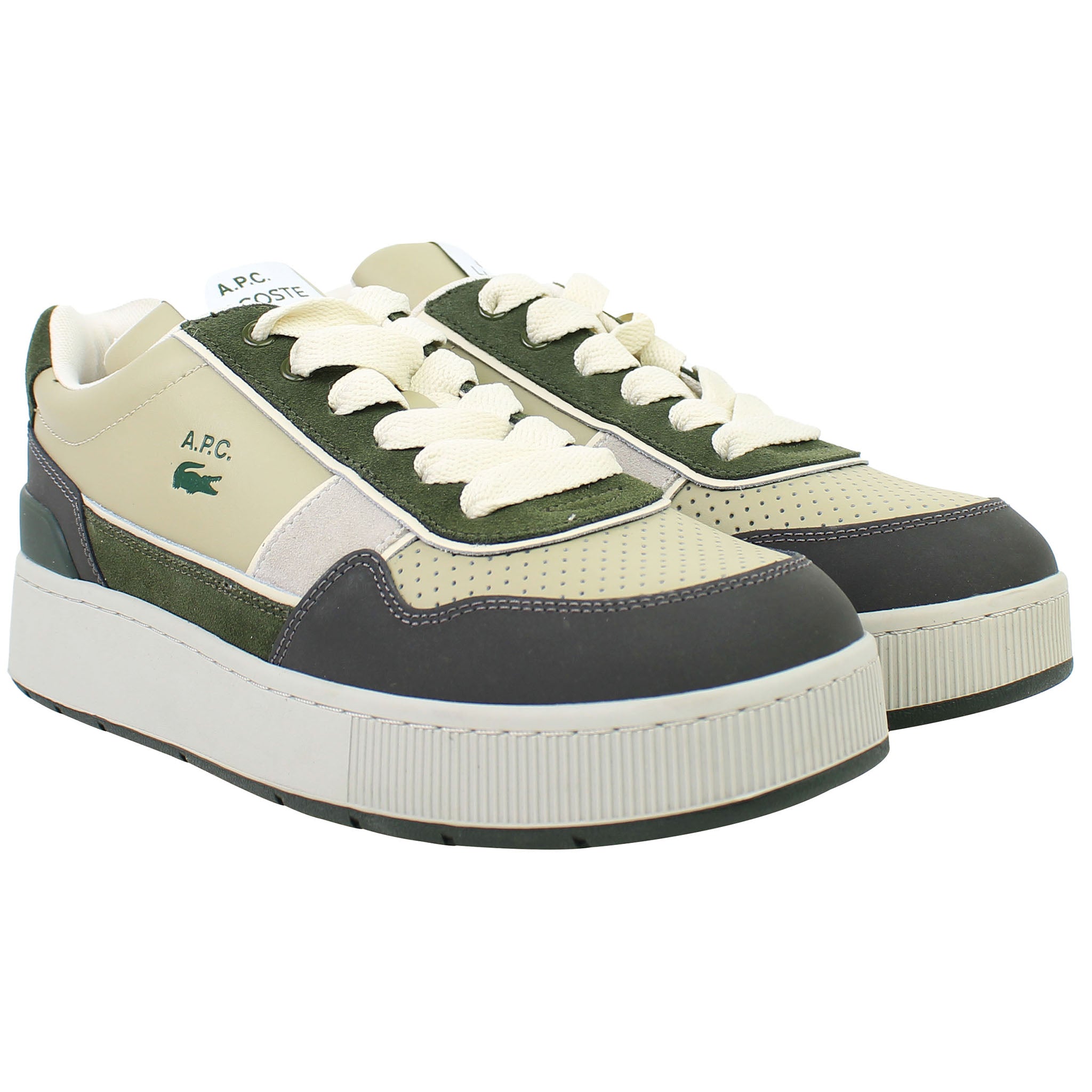 Lacoste Ace Clip 0822 2 SMA Mens Khaki Trainers