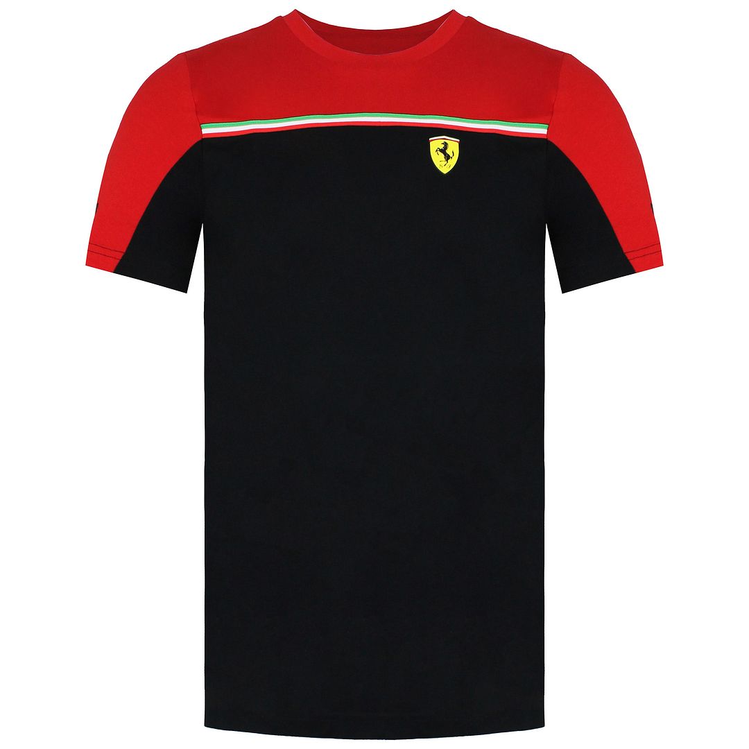 Puma Scuderia Ferrari Mens Black/Red T-Shirt