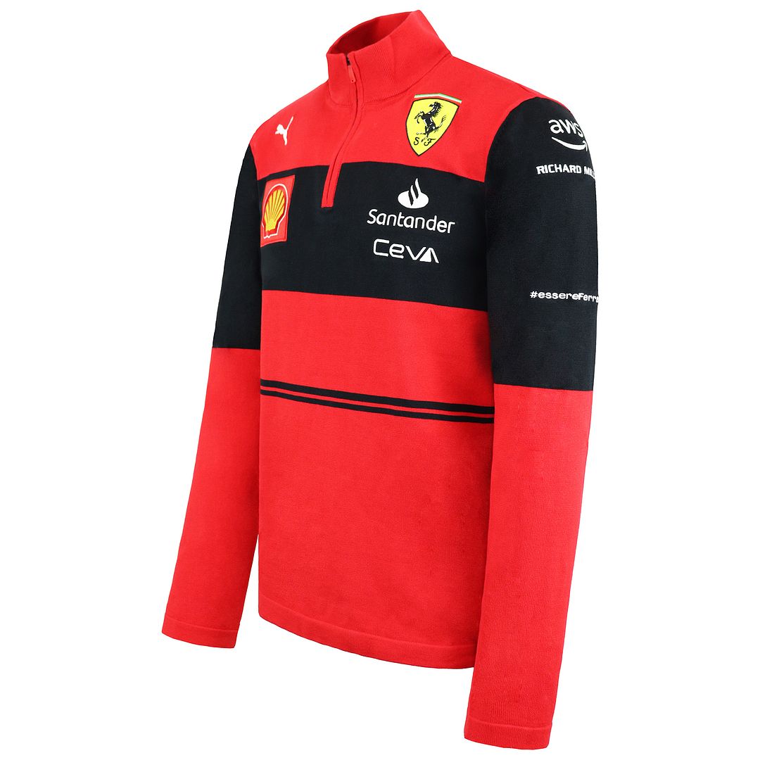 Puma Scuderia Ferrari Mens Red Knit Sweater