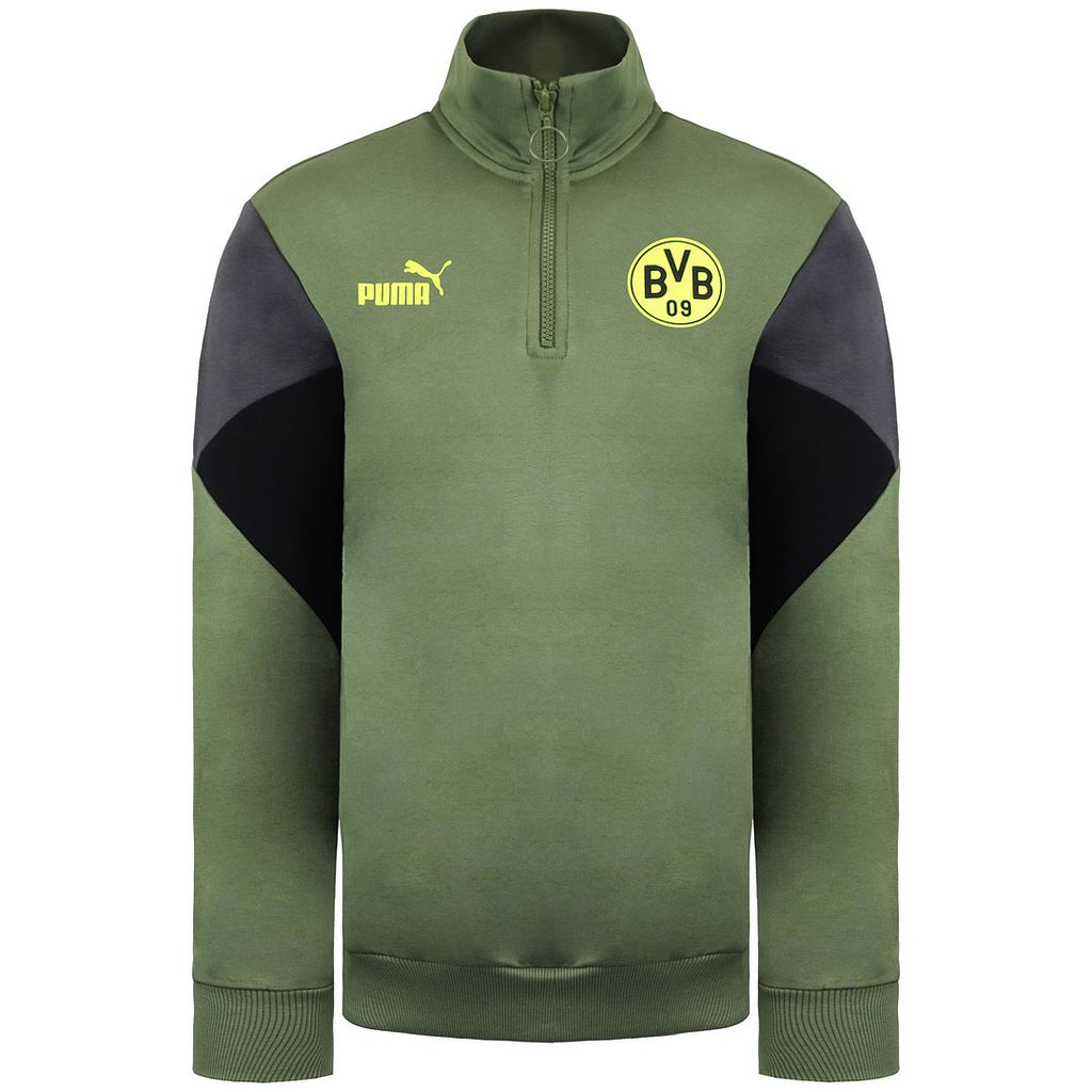 Puma BVB 09 Borussia Dortmund Mens Green Sweater