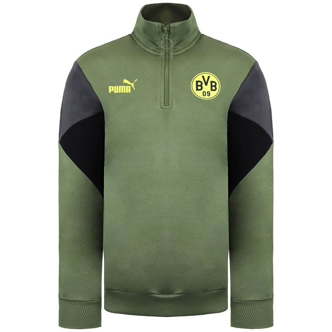 Puma BVB 09 Borussia Dortmund Mens Green Sweater