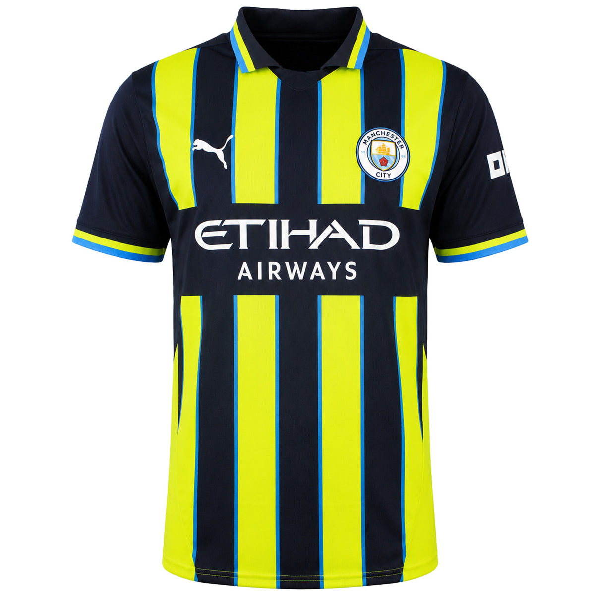 Puma MCFC Man City Away Mens Yellow/Navy Replica Jersey