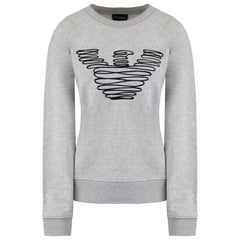 Emporio Armani Logo Womens Grey Sweater