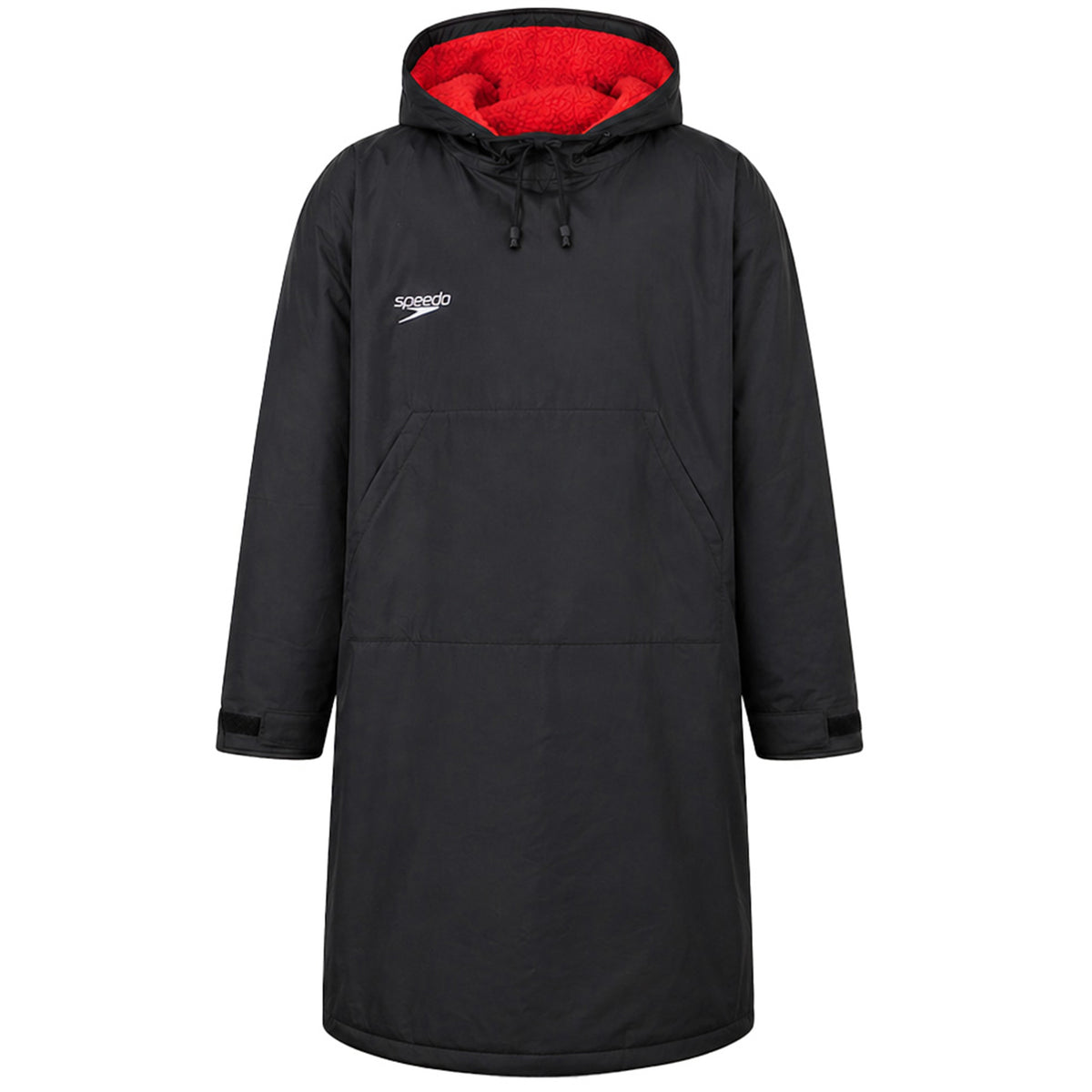 Speedo Logo Unisex Black/Red Oversized Poncho