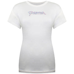 Puma Script Kids White T-Shirt