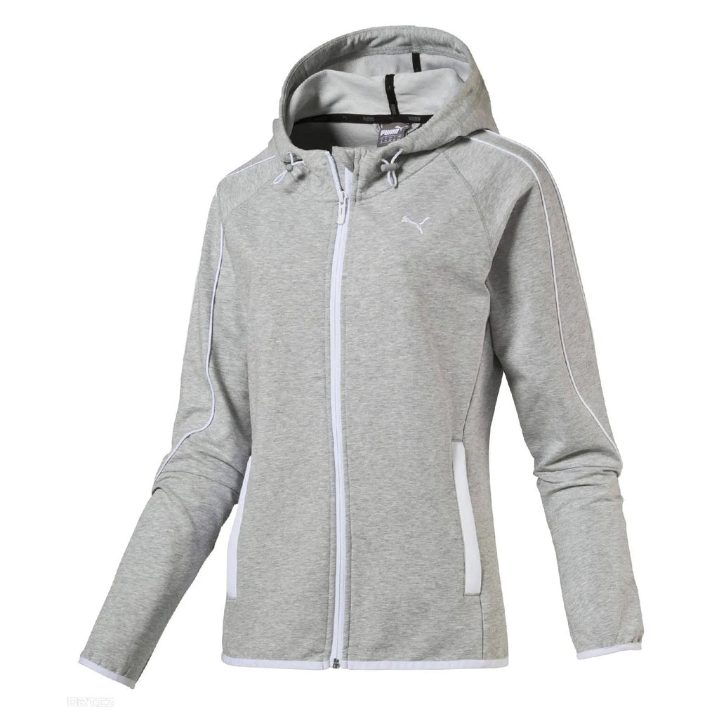 Puma Style Swagger Long Sleeve Zip Up Light Grey Womens Track Jacket 836860 GREY