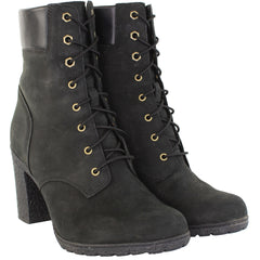 Timberland 6inch Glancy Womens Black Heel Boots
