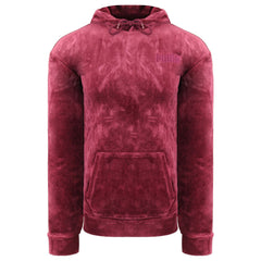 Puma Embroidered Womens Wine Red Velour Hoodie