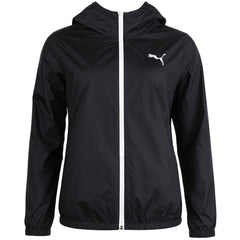 Puma Solid Womens Black Windbreaker Jacket