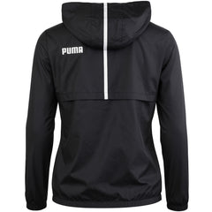 Puma Solid Womens Black Windbreaker Jacket