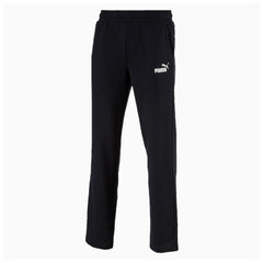 Puma Essentials Stretch Waist Black Graphic Logo Mens Track Pants 851758 01