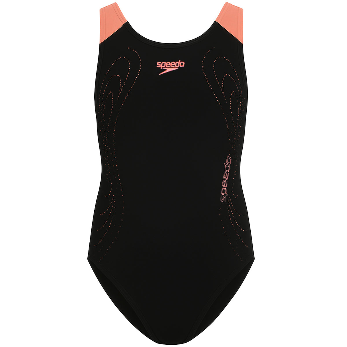 Speedo All Over Splashback Kids Black Swimsuit
