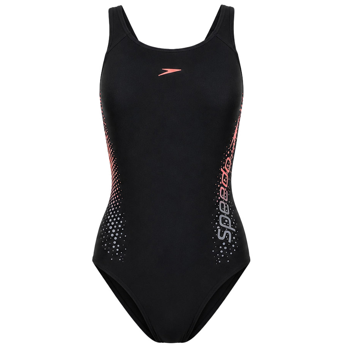 Speedo Placement Muscleback Womens Black Swimsuit