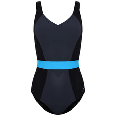 Speedo Sculpture CrystalGleam Black/Blue Womens One Piece Swimsuit 8 10832C648