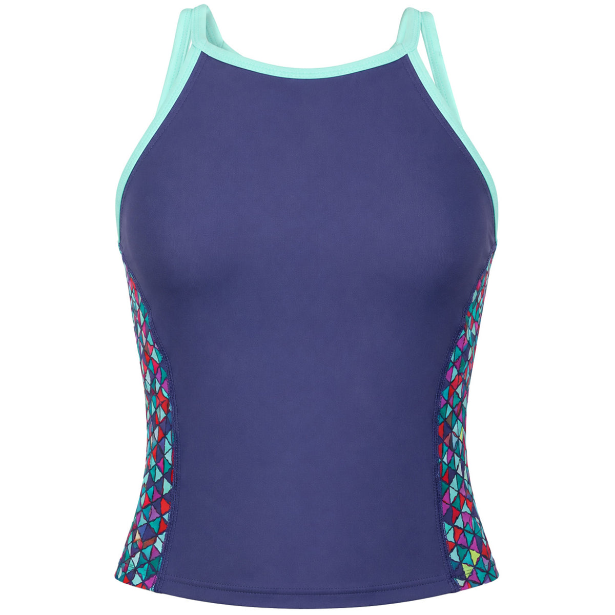 Speedo Astro Pop Racerback Tankini Womens Blue Swimsuit