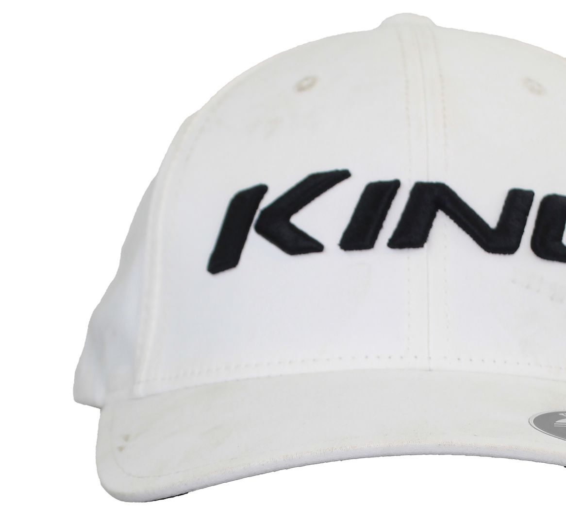 Cobra King Pro Flex Fit Mens White Golf Cap L/XL - Dirty Marks