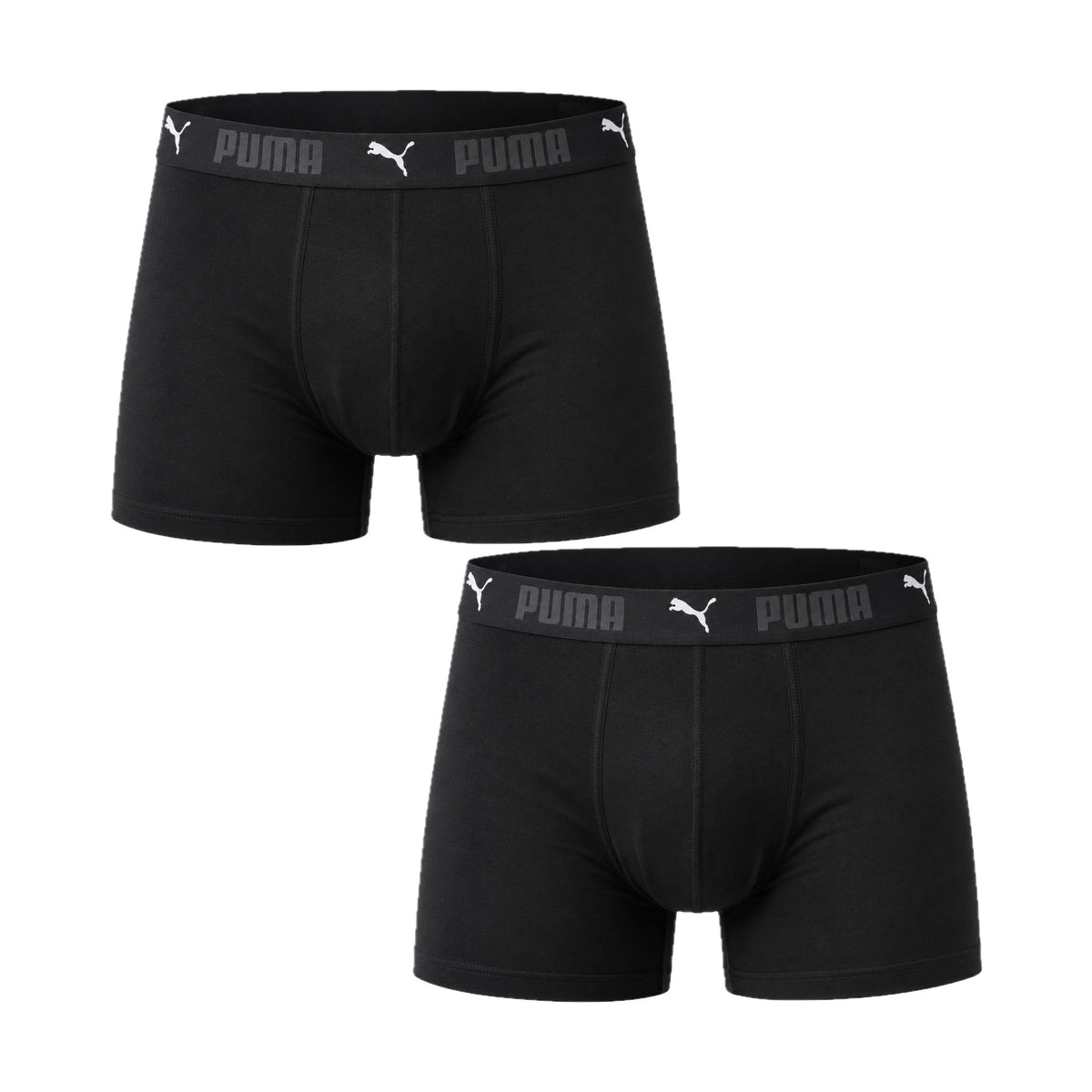 Puma 2-Pack Sport Cotton Mens Black Boxer Shorts