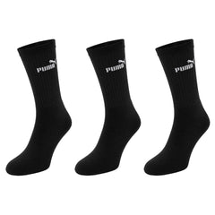 Puma 3-Pack Elements Black Crew Socks