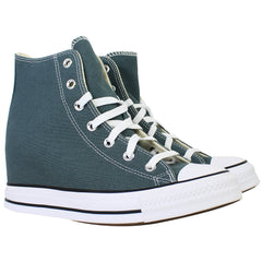 Converse Chuck Taylor Wedge Hi Womens Dark Green Plimsolls