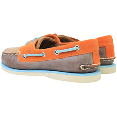 Timberland Premium Mens Brown/Orange Boat Shoes