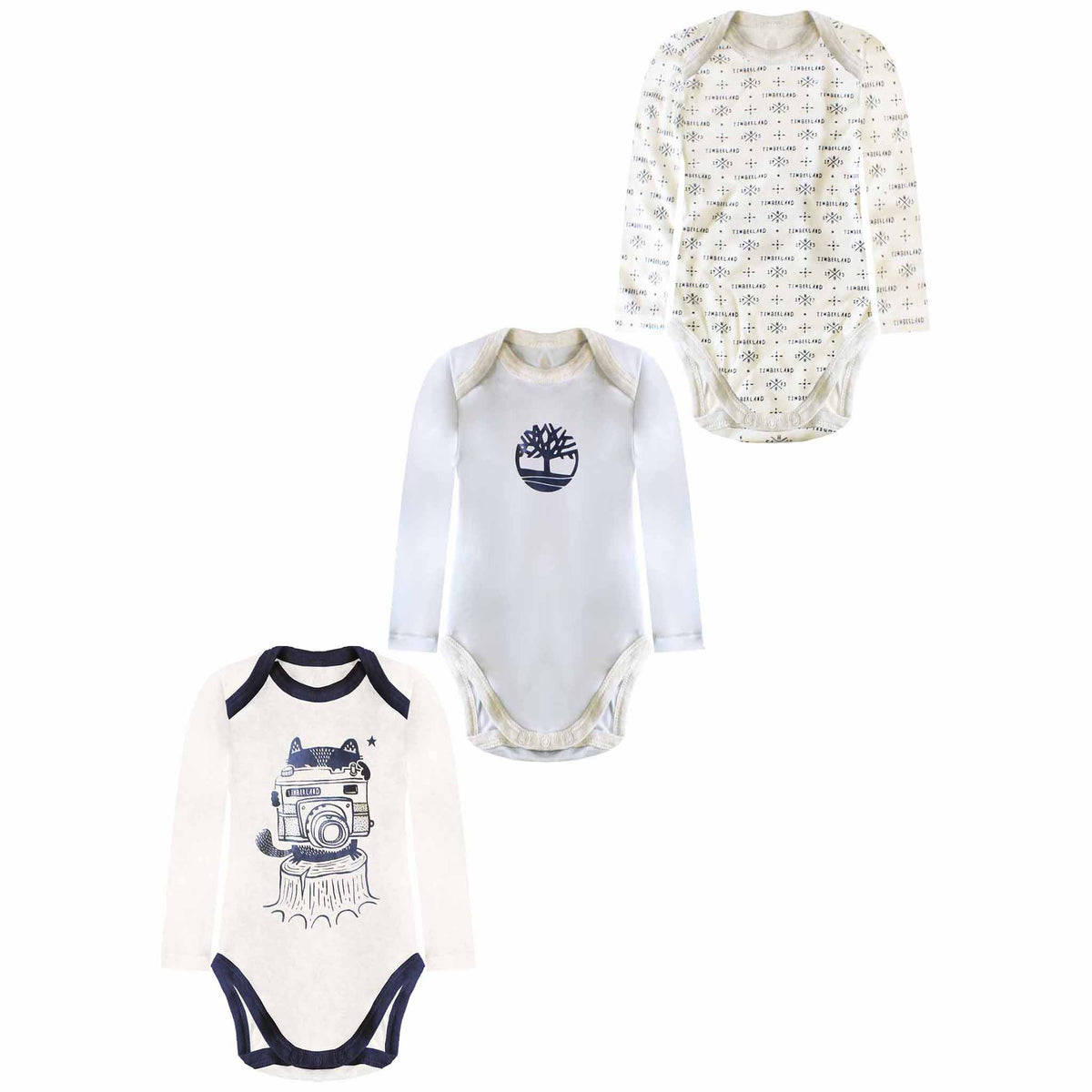 Timberland 3-Pack Printed Infants Bodysuits
