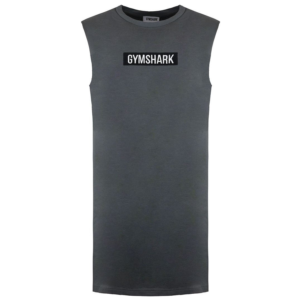 Gymshark GFX Central Drop Arm Mens Grey Tank Top